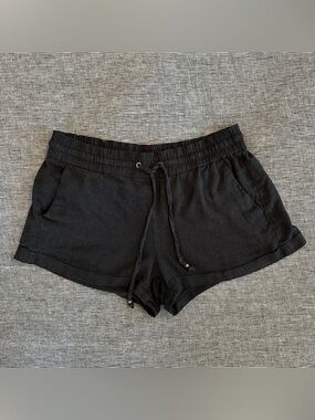 Black Linen Shorts